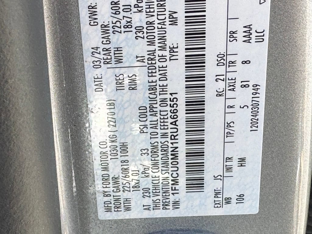 Used 2024 Ford Escape ST-Line w/ Tech Pack #1 FWD image 43