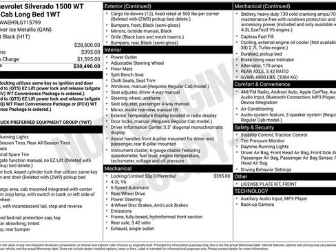 Used 2020 Chevrolet Silverado 1500 W/T image 3