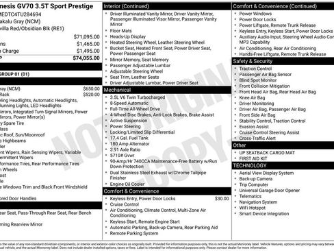 New 2026 Genesis GV70 3.5T Sport Prestige AWD/4WD image 3