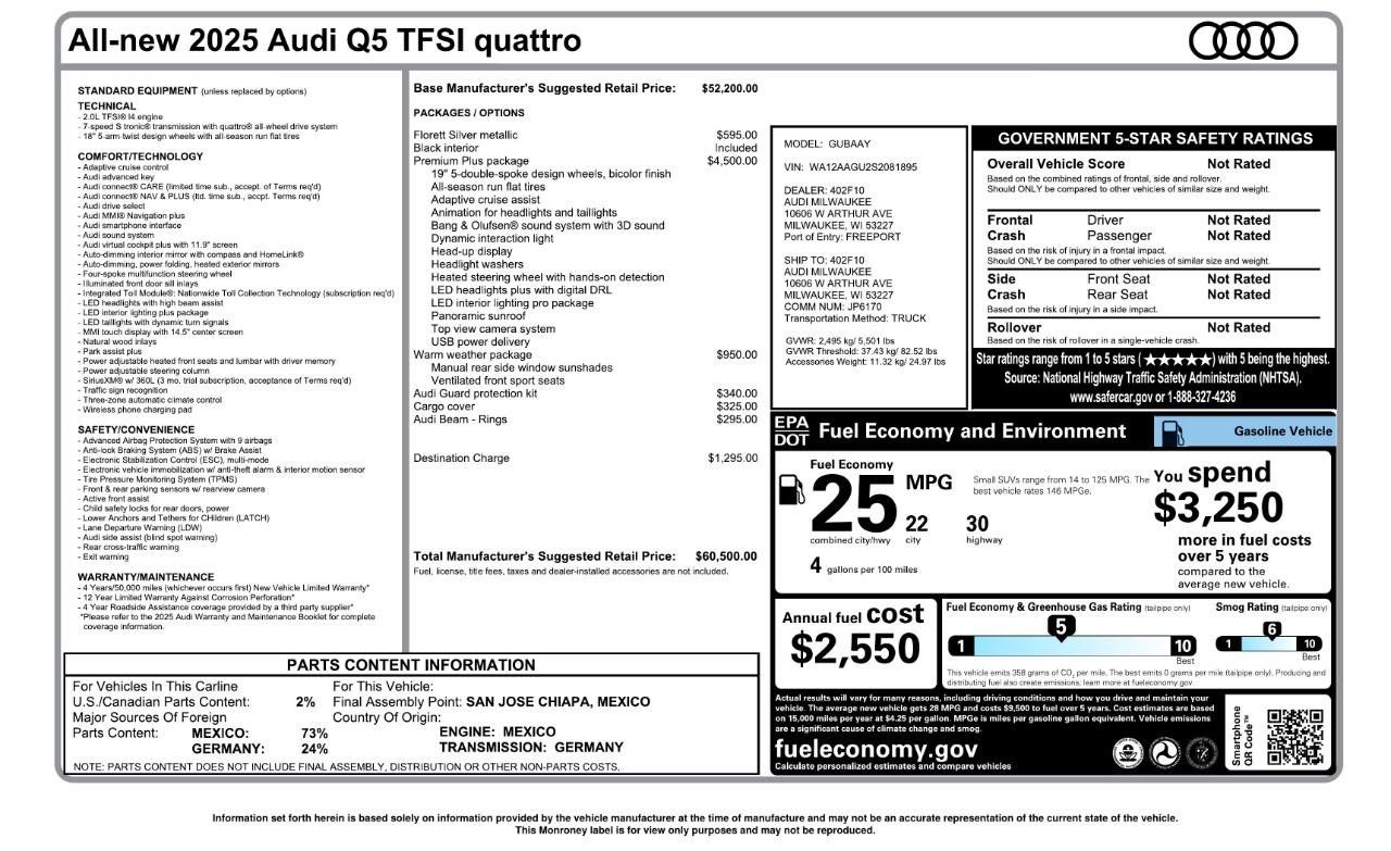 Used 2025 Audi Q5 Premium Plus AWD/4WD image 3