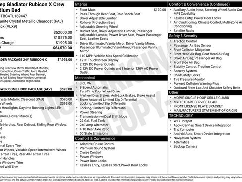 New 2026 Jeep Gladiator Rubicon AWD/4WD image 7
