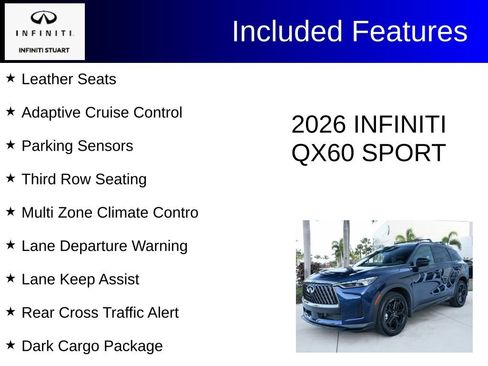 Certified 2026 INFINITI QX60 Sport w/ Dark Cargo Package AWD/4WD image 3