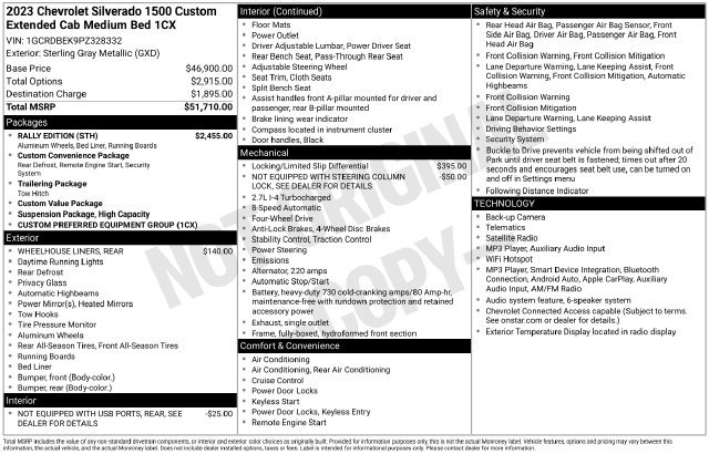 Certified 2023 Chevrolet Silverado 1500 Custom w/ Rally Edition AWD/4WD image 30