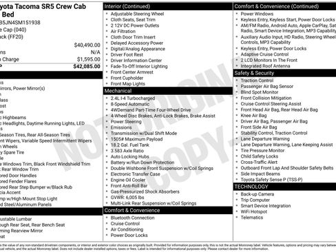 Used 2025 Toyota Tacoma SR5 AWD/4WD image 42