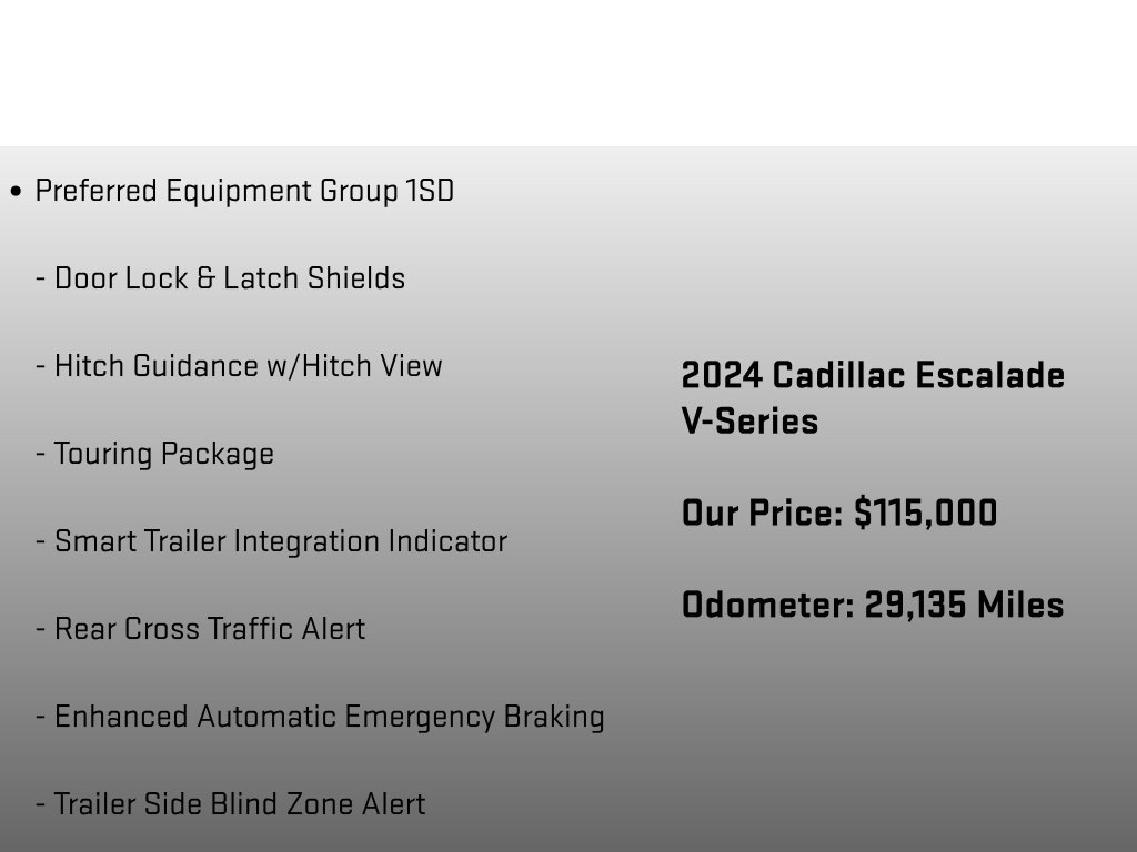 Used 2024 Cadillac Escalade V w/ LPO, Floor Liner Package AWD/4WD image 18