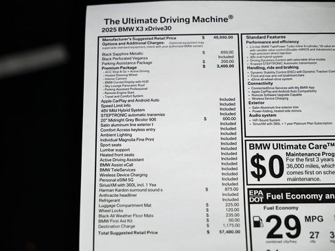 Used 2025 BMW X3 xDrive30i w/ Premium Package image 38