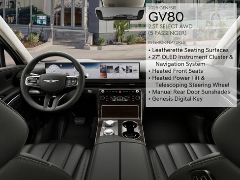 New 2026 Genesis GV80 2.5T Select AWD/4WD image 46