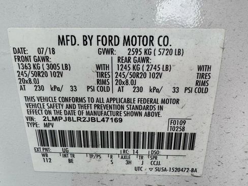 Used 2018 Lincoln MKX Reserve w/ Lincoln MKX Climate Package image 36