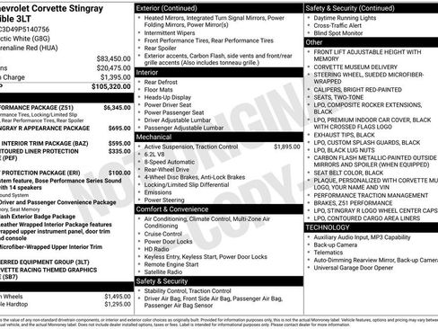 Used 2023 Chevrolet Corvette Stingray Premium Conv w/ Z51 Performance Package image 13