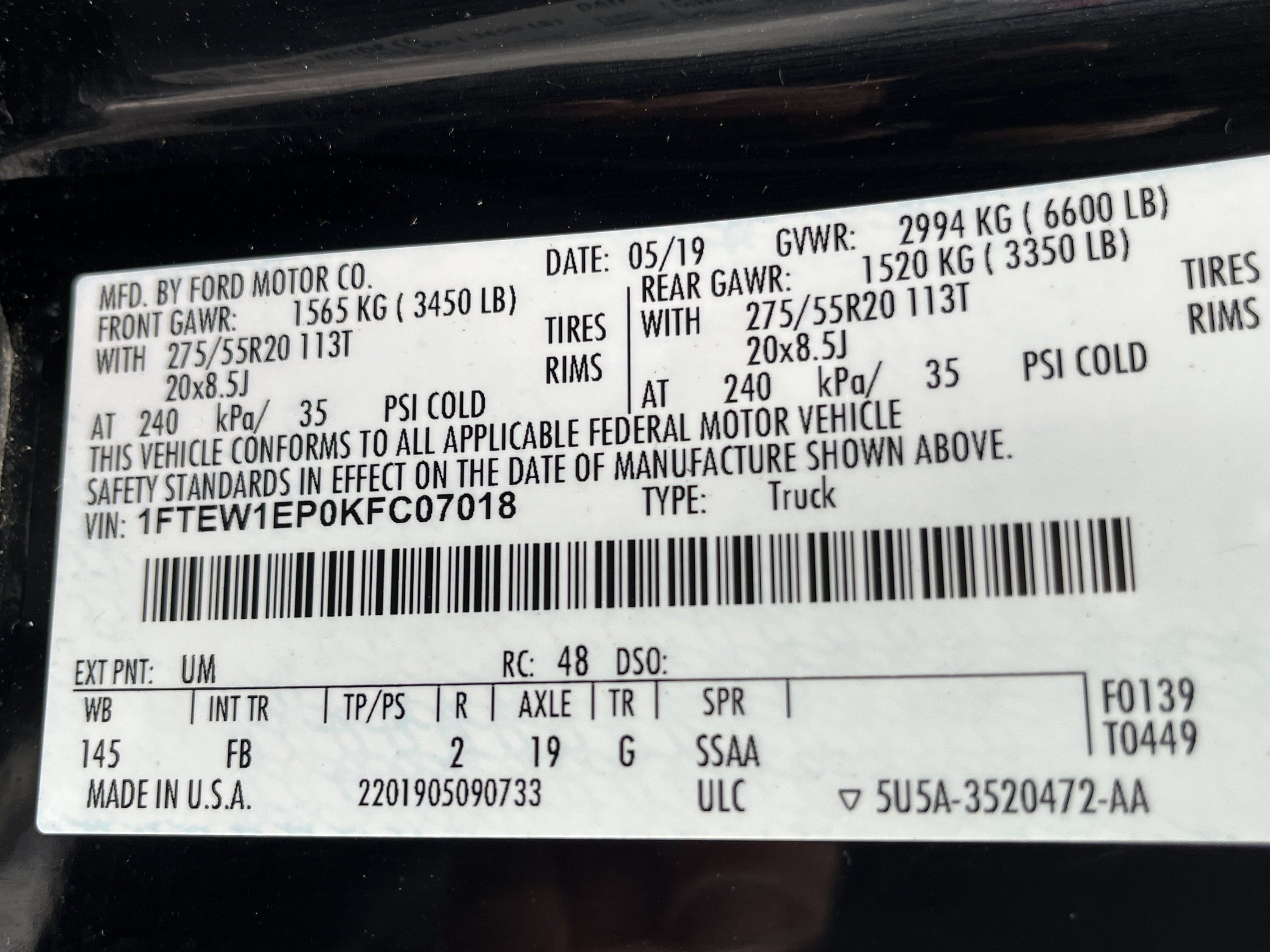 Used 2019 Ford F150 XLT w/ Equipment Group 302A Luxury AWD/4WD image 34