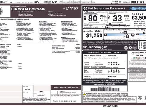 Certified 2024 Lincoln Corsair Grand Touring w/ Equipment Group 301A AWD/4WD image 35