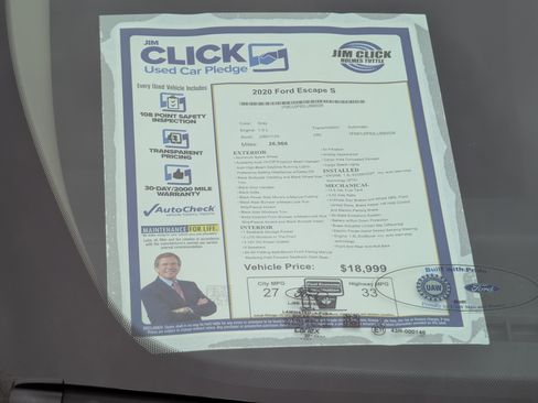 Certified 2020 Ford Escape S image 13