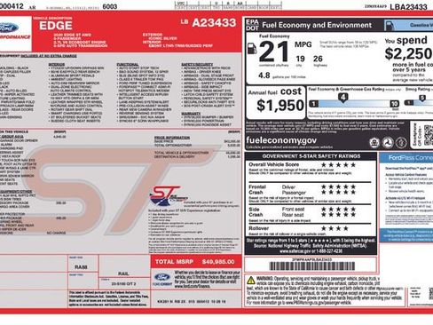 Used 2020 Ford Edge ST w/ Equipment Group 401A image 30