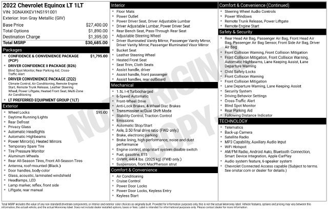Certified 2022 Chevrolet Equinox LT FWD image 6