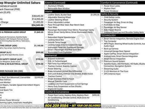 Used 2020 Jeep Wrangler Unlimited Sahara AWD/4WD image 28