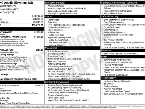 New 2026 GMC Acadia Elevation w/ Black Edition image 48