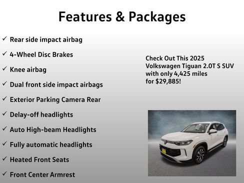 Used 2025 Volkswagen Tiguan S AWD/4WD image 8