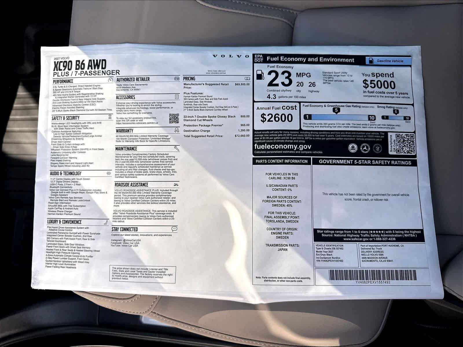 New 2027 Volvo XC90 B6 Plus AWD/4WD image 38