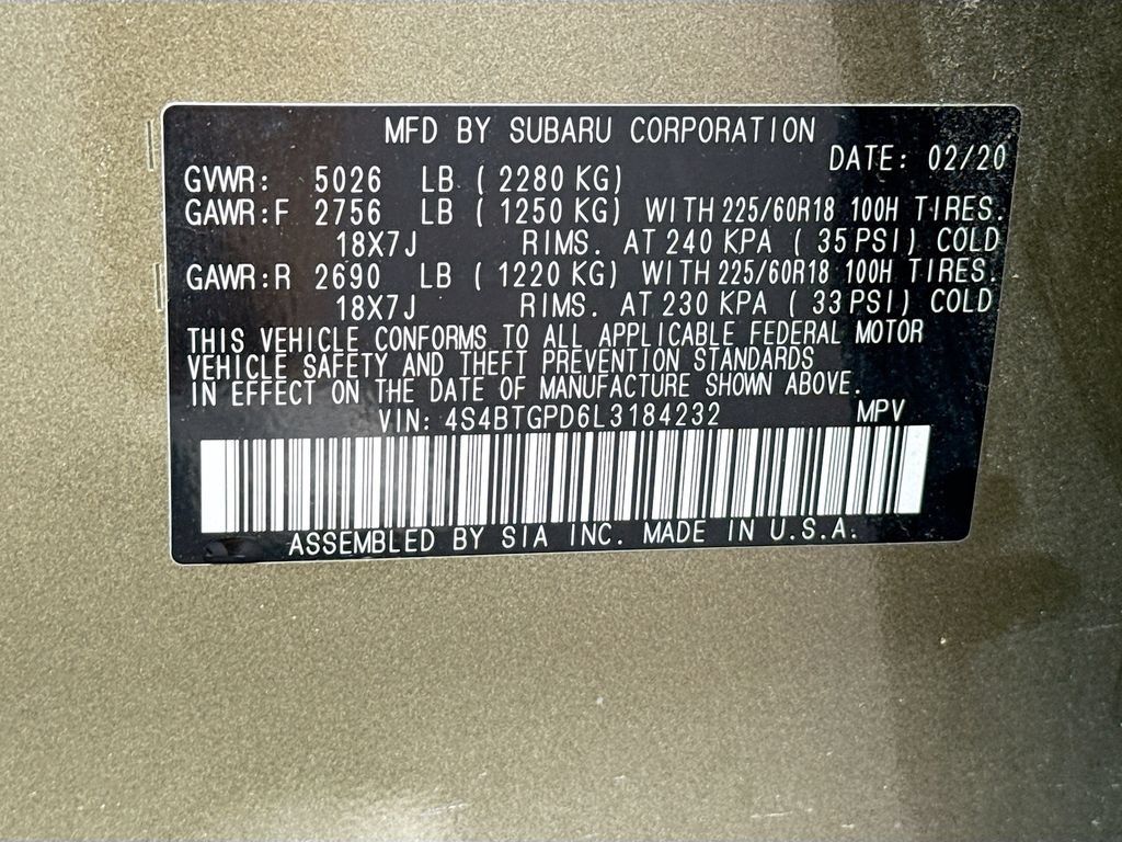 Used 2020 Subaru Outback Touring XT AWD/4WD image 36