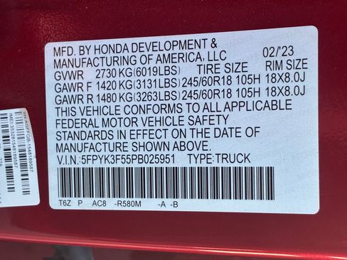 Used 2023 Honda Ridgeline RTL image 34