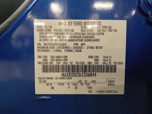 Used 2020 Ford EcoSport SE FWD image 33