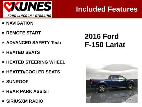 Used 2016 Ford F150 Lariat AWD/4WD image 2