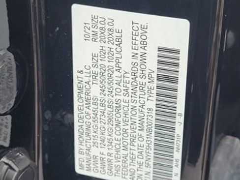 Used 2022 Honda Pilot Sport image 33