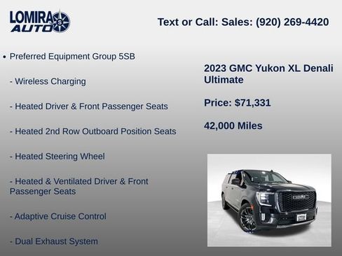 Used 2023 GMC Yukon XL Denali Ultimate AWD/4WD image 21