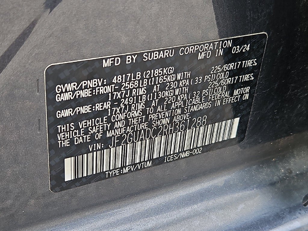 Used 2024 Subaru Crosstrek 2.0i Premium AWD/4WD image 27