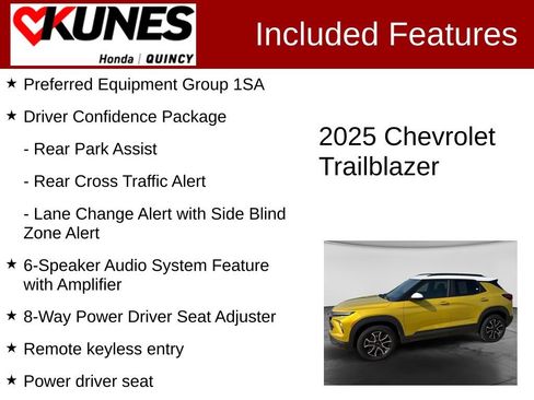 Used 2025 Chevrolet TrailBlazer ACTIV w/ Driver Confidence Package AWD/4WD image 2