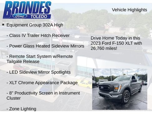 Used 2023 Ford F150 XLT w/ Equipment Group 302A High AWD/4WD image 12