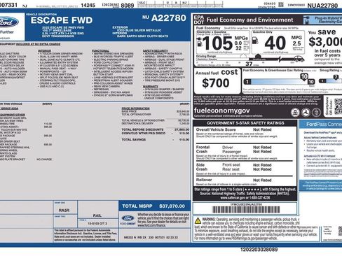 Used 2022 Ford Escape SE w/ Convenience Package FWD image 17
