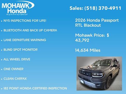 Certified 2026 Honda Passport RTL image 8