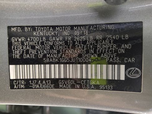 Used 2018 Lexus ES 350 w/ Premier Package FWD image 33