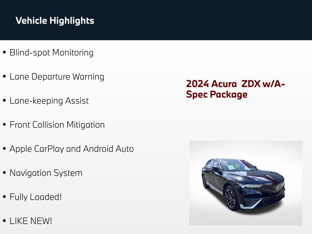 Used 2024 Acura ZDX A-Spec RWD image 81