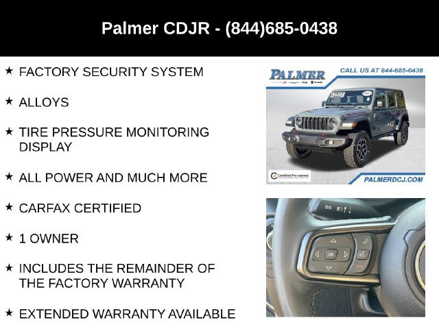 Certified 2025 Jeep Wrangler Unlimited Rubicon w/ Convenience Group AWD/4WD image 24