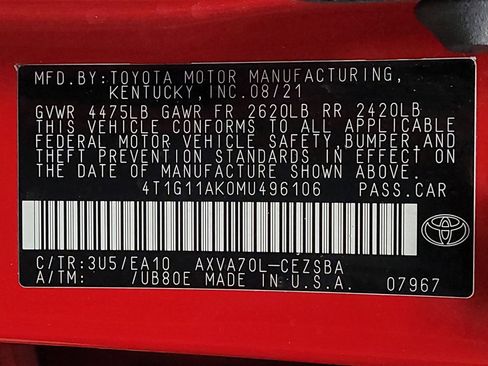 Used 2021 Toyota Camry SE FWD image 33