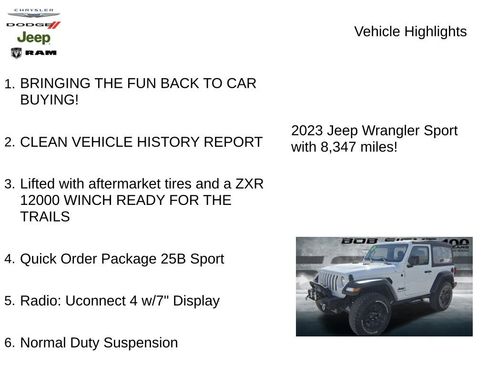Used 2023 Jeep Wrangler Sport image 2