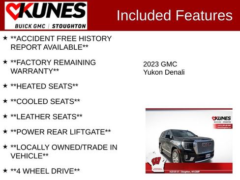 Used 2023 GMC Yukon Denali w/ LPO, Floor Liner Package AWD/4WD image 3