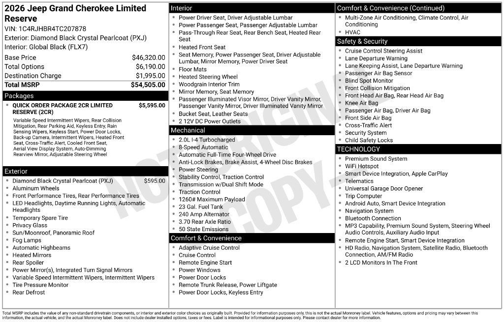 Certified 2026 Jeep Grand Cherokee Limited AWD/4WD image 2