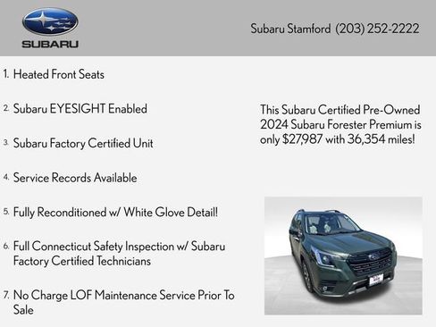 Certified 2024 Subaru Forester Premium AWD/4WD image 2