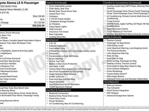 Used 2019 Toyota Sienna LE FWD image 6