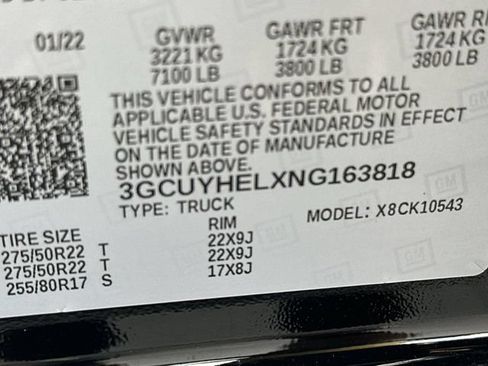 Used 2022 Chevrolet Silverado 1500 High Country w/ Technology Package AWD/4WD image 35