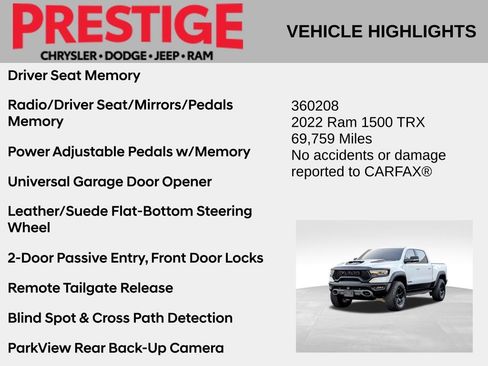 Used 2022 RAM 1500 TRX w/ TRX Level 2 Equipment Group AWD/4WD image 4