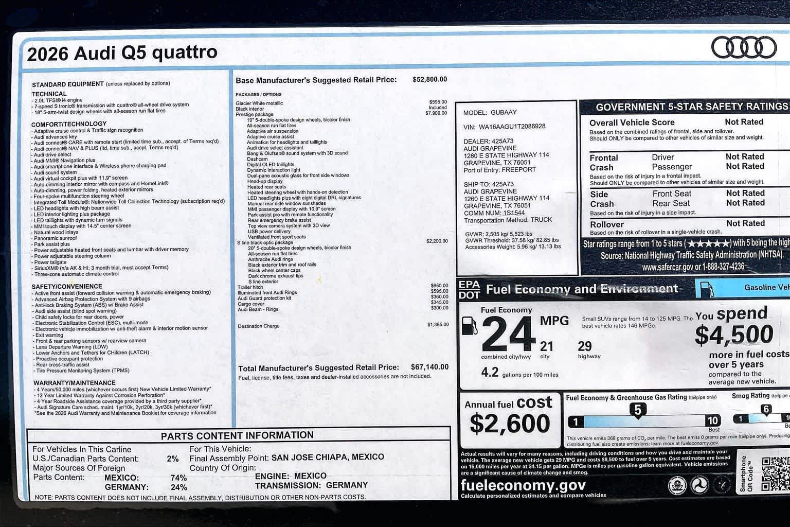 New 2026 Audi Q5 Prestige AWD/4WD image 19
