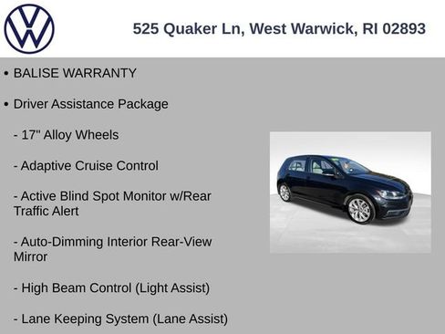 Certified 2019 Volkswagen Golf SE w/ Driver Assistance Package image 6