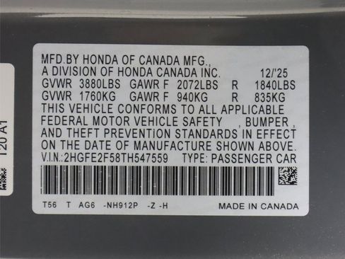 New 2026 Honda Civic Sport image 24