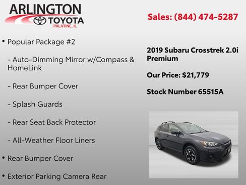Used 2019 Subaru Crosstrek 2.0i Premium w/ Popular Package #2 AWD/4WD image 2
