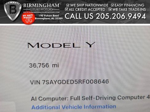 Used 2024 Tesla Model Y Long Range RWD image 2