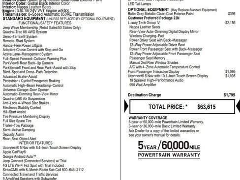 Used 2022 Jeep Grand Cherokee Overland w/ Luxury Tech Group IV image 2